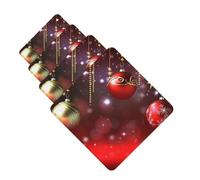 Lot de 4 cartes parfumées à suspendre pour voiture avec inscription « Merry Christmas » - Tablettes d'aromathérapie pour armoire, salle de bain, voiture, miroir intérieur