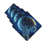 Lot de 4 cartes parfumées intelligence artificielle pour voiture - Cartes parfumées à suspendre - Tablettes d'aromathérapie de voiture - Pour armoire, salle de bain, voiture, miroir intérieur