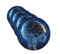 Lot de 4 cartes parfumées intelligence artificielle pour voiture - Cartes parfumées à suspendre - Tablettes d'aromathérapie de voiture - Pour armoire, salle de bain, voiture, miroir intérieur