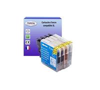 - Lot de 4 Cartouches compatibles avec Brother LC1100 XL pour Brother MFC250C, MFC255CW, MFC257CW,MFC290C,MFC295CN, MFC297C