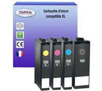 Lot de 4 Cartouches compatibles Lexmark 150 XL, 14N1919E - T3AZUR G
