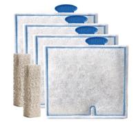 Lot de 4 cartouches de filtre de rechange moyennes pour aquarium compatibles avec QuietFlow LED PRO Power Taille 10/E Power 20 Filtre/Zilla Taille 20 (4 + 2 packs réducteurs d'ammoniac)