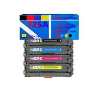 Lot de 4 Cartouches de Toner 125A CB540A CB541A CB542A CB543A avec puces compatibles avec HP Color LaserJet CP1213 CP1214 CP1215 CP1216 CP1217 CP1513n CP1514n CP1515n