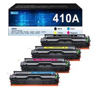 Lot de 4 cartouches de toner 410A 410X - Rendement standard compatibles avec HP Color Laserj Pro MFP M477fnw, M477fdw, M452dn, HP Color Laserj Pro M477 M452 Series | CF410A