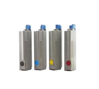 Lot de 4 Cartouches de Toner C710, C711 et C711wt compatibles avec Les imprimantes OKI 710, 711, C710DN et C711DN.(44318605 06 07 08)