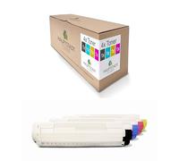 Lot de 4 cartouches de toner capitales compatibles avec Oki MC 860 - Noir, bleu, rouge, jaune