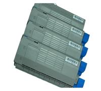 Lot de 4 Cartouches de Toner compatibles Blanc et Couleur. Compatibles avec OKI.C711wt C711 Blanc + M + J + C (Un Jeu).