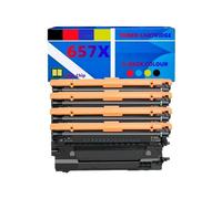 Lot de 4 Cartouches de Toner compatibles pour HP CF470X (Noir), CF471X (Cyan), CF472X (Jaune), CF473X (Magenta) avec Puce pour HP Color LaserJet Enterprise M681f / M681dh / M681z