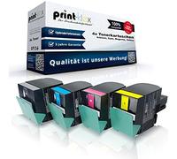Lot de 4 cartouches de toner compatibles pour Lexmark CX310 CX310dn CX310n CX310Series 80C0S10 80C0S20 80C0S30 80C0S40 Noir/cyan/magenta/jaune