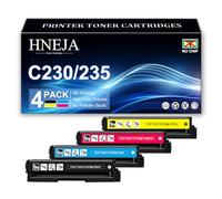 Lot De 4 Cartouches De Toner Compatibles pour Xerox C230 C235 Imprimante (sans Puce) 006r04391 006r04392 006r04393 006r04394 Cartouche De Toner De Remplacement À Haut Rendement,4 Colors-1Pack