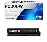 Lot de 4 cartouches de toner pour PC200W, compatibles avec les imprimantes laser Ricoh MC240FW et PC200W (références 408451, 408452, 408453, 408454) ; sans puce, rechargeables(Size:1Pack,Color:Noir)