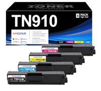 Lot de 4 cartouches de toner TN910 TN-910 de rechange pour Brother TN-910 TN910