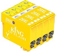 Lot de 4 cartouches d'encre 29XL compatibles avec Epson Expression Home XP-235, XP-245, XP-332, XP-335, XP-342, XP-432, XP-435, XP-442, XP-445, XP-247, XP-345