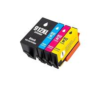 Lot de 4 Cartouches d'encre 912xl 912 compatibles avec Les imprimantes HP OfficeJet 8010, 8012, 8013, 8014, 8015, 8017 et 8018.(1SET)