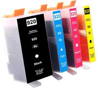 Lot De 4 Cartouches D'Encre 920Xl Compatibles Avec Hp 920 Xl (1 Noir, 1 Cyan, 1 Magenta, 1 Jaune) Pour Cartouches Hp Officejet 7500A 7000 6000 6500 6500A[ENC944456]
