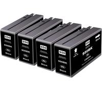 Lot De 4 Cartouches D'Encre 950Xl 951Xl Compatibles Avec Hp 950 951,Compatibles Avec Les Cartouches Hp Officejet Pro 8600,Hp Officejet Pro 8620,8100,8610,8600,8615,8616,8625-Noir