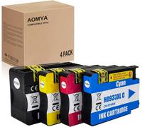 Lot De 4 Cartouches D'Encre Compatibles 933Xl 932Xl Pour Hp 933 932 Xl Réservoir D'Encre Pour Imprimantes Hp Officejet 6100 6600 6700 7610 7612 7510 7110 Noir/Cyan/Magenta/Jaune[ENC944687]