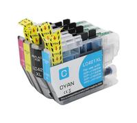 Lot de 4 Cartouches d'encre compatibles LC421XL for imprimantes Brother DCP-J1050DW, MFC-J1010DW et DCP-J1140DW(4Colors-1set)