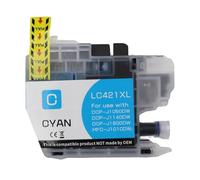 Lot de 4 Cartouches d'encre compatibles LC421XL for imprimantes Brother DCP-J1050DW, MFC-J1010DW et DCP-J1140DW(C-4PCS)