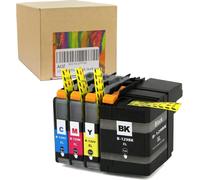 Lot de 4 cartouches d'encre compatibles pour imprimante Brother MFC-J6720DW MFC-J6520DW MFC-J6920DW - Remplacement pour Brother LC125XL/LC129XL - Super Haut Rendement