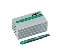 Lot de 4 cartouches d'encre LAMY T10 à grande capacité - compatibles avec tous les modèles de stylos plume Lamy - Contenance: 1,25 ml par cartouche - 5 pièces par paquet - Couleur de l'encre: vert