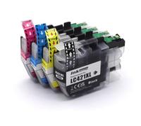 Lot de 4 cartouches d'encre LC421XL pour imprimante jet d'encre Brother LC-421XL LC421XL LC421 pour imprimante Brother DCP-J1050DW DCP-J1140DW MFC-J1010DW