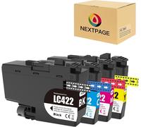 Lot De 4 Cartouches D'Encre Lc422 Pour Imprimante Brother Lc422 Lc 422 Pour Imprimante Brother Mfc-J5340Dw Mfc-J5345Dw Mfc-J5740Dw Mfc-J6540Dw Mfc-J6940Dw[ENC944404]