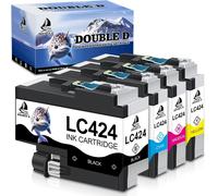 Lot De 4 Cartouches D'Encre Lc424 Pour Brother Lc424 Lc424Xl Lc 424 Compatibles Avec Les Imprimantes Brother Dcp-J1200W Dcp-J1200We (Lot De 4)[ENC945141]