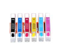 Lot de 4 Cartouches d'encre Rechargeables T2431 T2771 IC70 IC80 compatibles avec XP-55 750 760 850 860 950 960 970 EP-706 805 806 905 906 707 977 807(Cartridge No Chip)