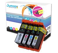 Lot de 4 cartouches d'impression type Jumao compatibles pour Lexmark S815 +Fluo offert