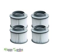 Lot de 4 cartouches filtrantes à baïonnette pour spa gonflable MSPA Blanc