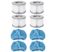 Lot de 4 cartouches filtrantes plissées avec 4 écrans, remplacement pour filtres de jacuzzi et spa MSpa pour modèles 2020