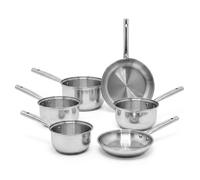 Lot de 4 casseroles 16/18/20/22 cm et poêles en inox 20/28 cm Fackelmann Rhona