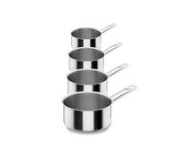 Lot de 4 casseroles inox Chef 16/18/20/24 cm