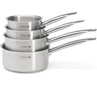 - Lot De 4 Casseroles Prim'appety - 14/16/18/20 Cm - Sans Pfas, Inox 18/10 De Qualité Professionnelle, Fond Magnétique Épais Pour Cuisson Maîtrisée, Tous Feux + Four, Finition Poli Brossé