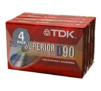 Lot de 4 cassettes de 90 min