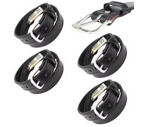 Lot de 4 ceintures de voyage en cuir avec compartiment secret, ceinture anti-vol cachée avec fermeture éclair, convient pour les voyages, les voyages d'affaires, le jogging, pour homme et femme