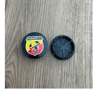 Lot de 4 centre de roue cache moyeu Remplacement pour 50 mm Abarth 500 ottimo Viaggio Multipla Marea（NOIR）