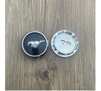 Lot de 4 centre de roue cache moyeu Remplacement pour 68mm Mustang Noir