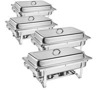 Lot de 4 Chafing Dish PRO 9 litres inox - OFFRE SPECIALE