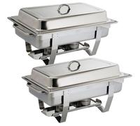 Lot de 4 chafings dish inox MILAN GN 1/1 (P)65 mm