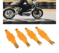 Lot de 4 chaînes à neige pour pneus de voiture - Noyau en acier robuste avec revêtement de maillons épais et texture antidérapante pour une traction fiable en hiver (noir)