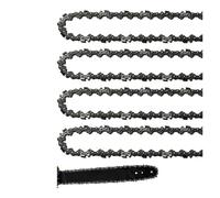 Lot de 4 chaînes de tronçonneuse 16/18/20/22 pouces, maillons d'entraînement 55/56/62/72/81/86, 3/8" LP, pas de 0,325", calibre 0,043", 0,050", 0,058", 0,063".(4PC 22-325-058-86E)