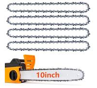 Lot de 4 chaînes de tronçonneuse - AIMOONSA - 3/8"" LP - 0,050"" (1,3 mm) - 25 cm - 40 maillons - Semi-ciseau