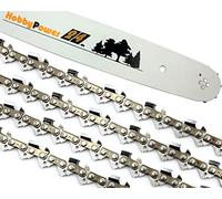 Lot de 4 chaînes de tronçonneuse + lame 40 cm demi-burin 3/8 LP 55 TG 1,3 pour Stihl MS 191 192 200