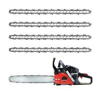 Lot de 4 Chaînes de Tronçonneuse pour Guide-Chaîne de 35 cm 3/8" Lp 1,3 mm 52 Maillons D'entraînement, Chaîne de Tronçonneuse à Faible Rebond