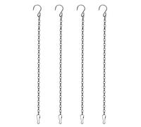 Lot de 4 chaînes pour paniers Suspendus, 33 cm, Noires, pour mangeoires, carillons, lanternes et Ornements décoratifs