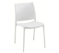 Lot de 4 - Chaise BRUNEAU ELYA - polypropylène blanche - Chaises de salle à manger - Bruneau