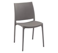 Lot de 4 - Chaise BRUNEAU ELYA - polypropylène grise - Chaises de salle à manger - Bruneau