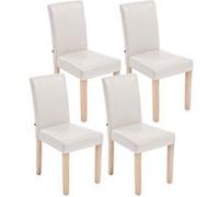 Lot de 4 chaise clp en bois non pliable H. 91 cm interieur beige